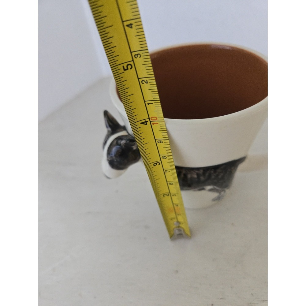 3D Bull Terrier Dog Ceramic Coffee Tea Mug Cup Brown White Red Tongue Gift - Picture 12 of 12